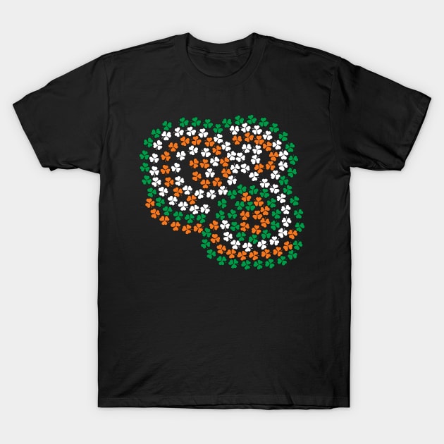 More Shamrock Spirals for St Patricks Day T-Shirt by ellenhenryart